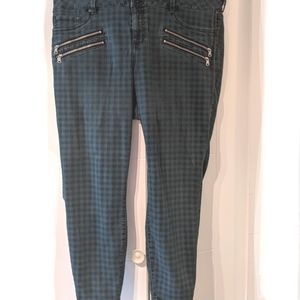 Torrid green & black checked jeggings
